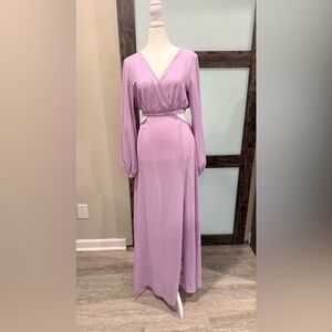 SHEIN Lavender Long Sleeve Maxi Dress
